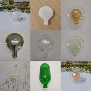 吊灯灯罩G4外壳罩玻璃奶白磨砂球中球创意客厅餐厅树枝萤火虫灯罩